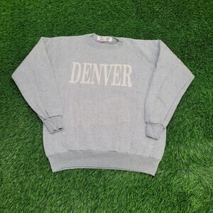 Vintage 70s Sherry Sweatshirt Womens XL 21x25 Denver Gray